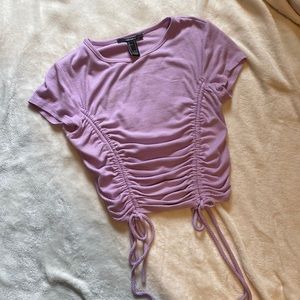 Forever 21 Cinch Tie Crop Top